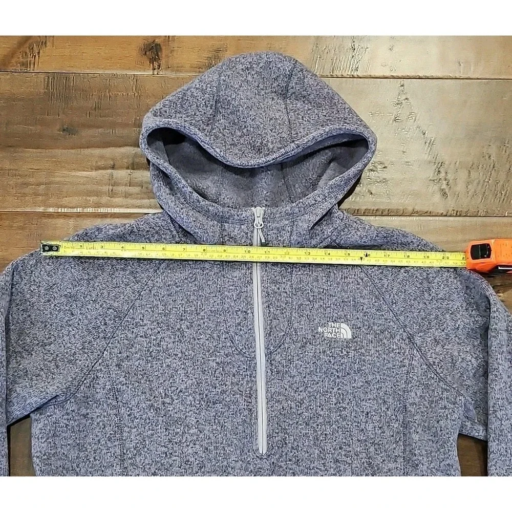 The North Face Half-Zip Fleece Hoodie Womens XL BEAUTIFUL PURPLE With Hood